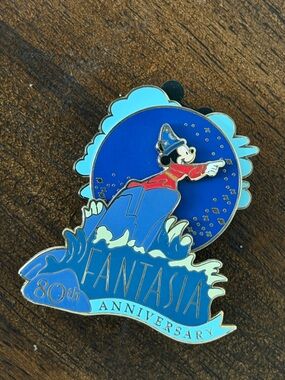 Fantasia 80th Anniversary Enamel Pin - Blue & Red